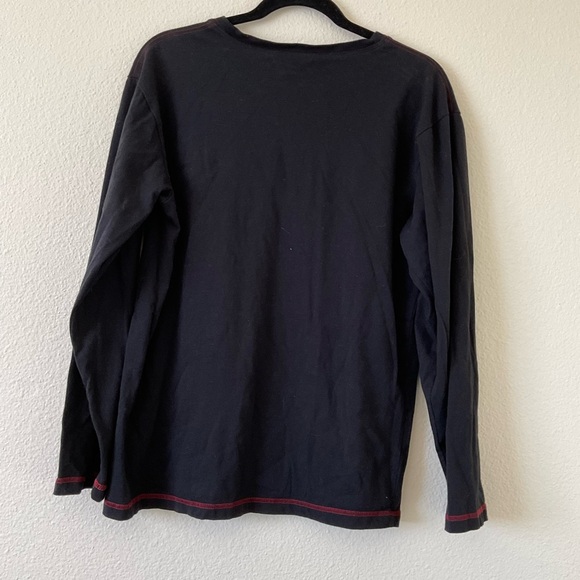 Men’s Woolrich Long Sleeve T-Shirt 100% cotton black - Picture 4 of 4